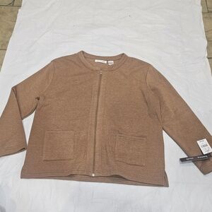 NWT Hastings and Smith Zip Up Cardigan Jacket. Petite L
